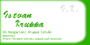 istvan kruppa business card